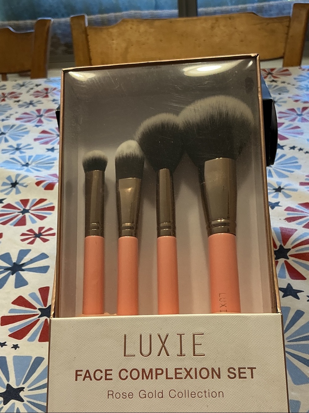 Luxie Rose Gold & Pink 5-Piece Face Brush Set